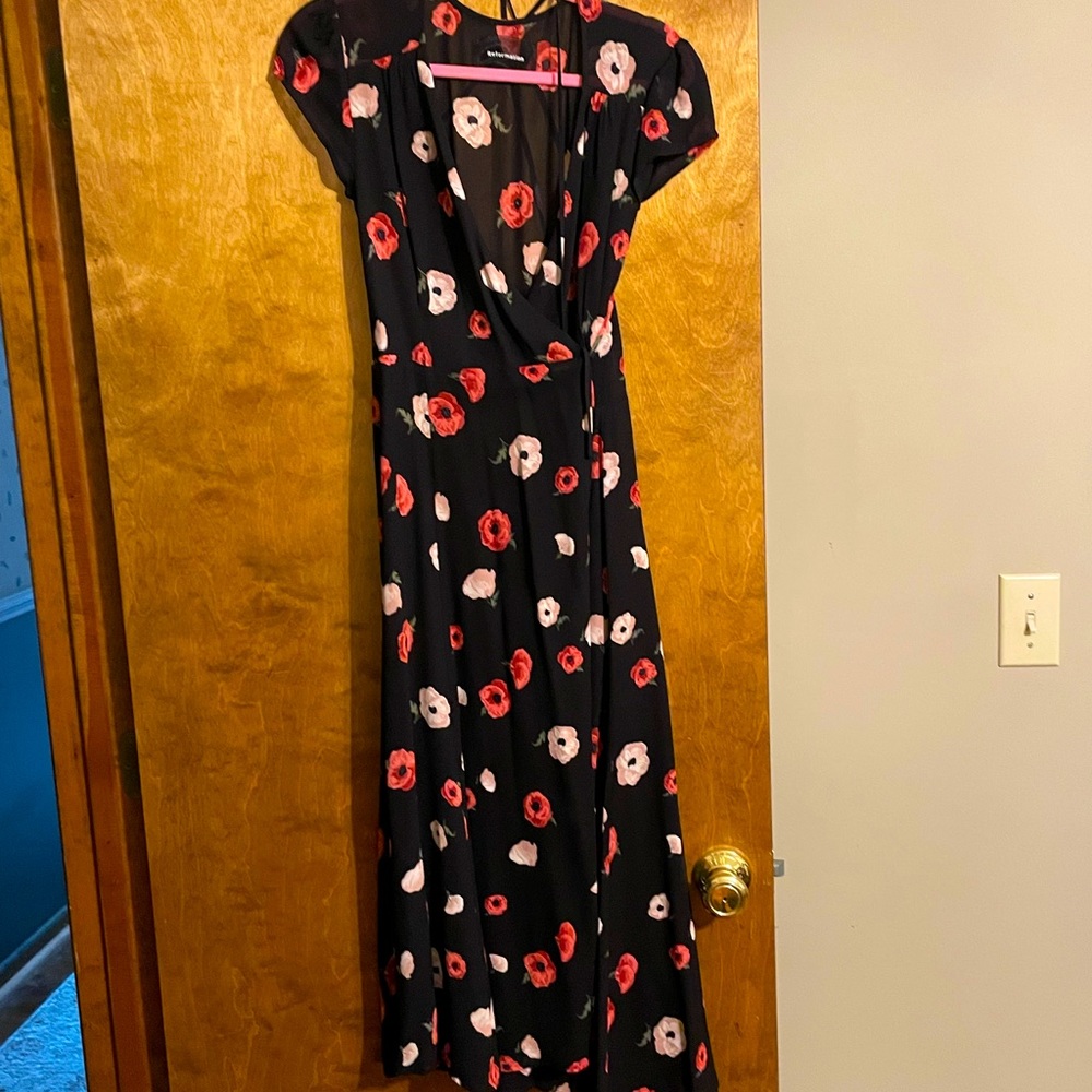 Reformation floral wrap dress